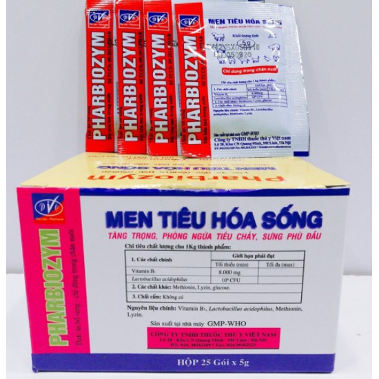 Men tiêu hóa sống Pharbiozym cao cấp cho chó mèo - gói 5g