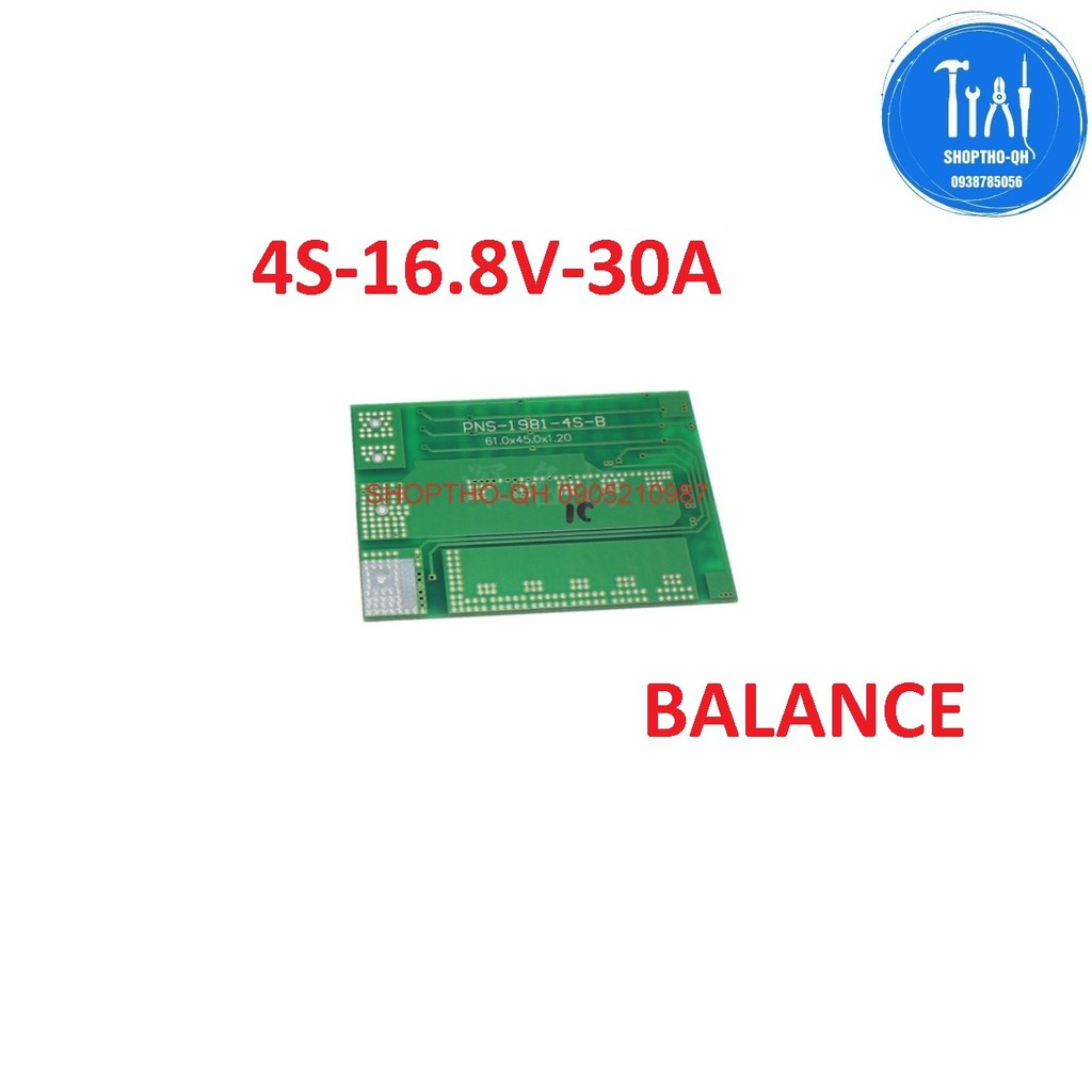 Mạch 4S-30A-16.8V,sạc cân bằng và bảo vệ pin lithium18650.