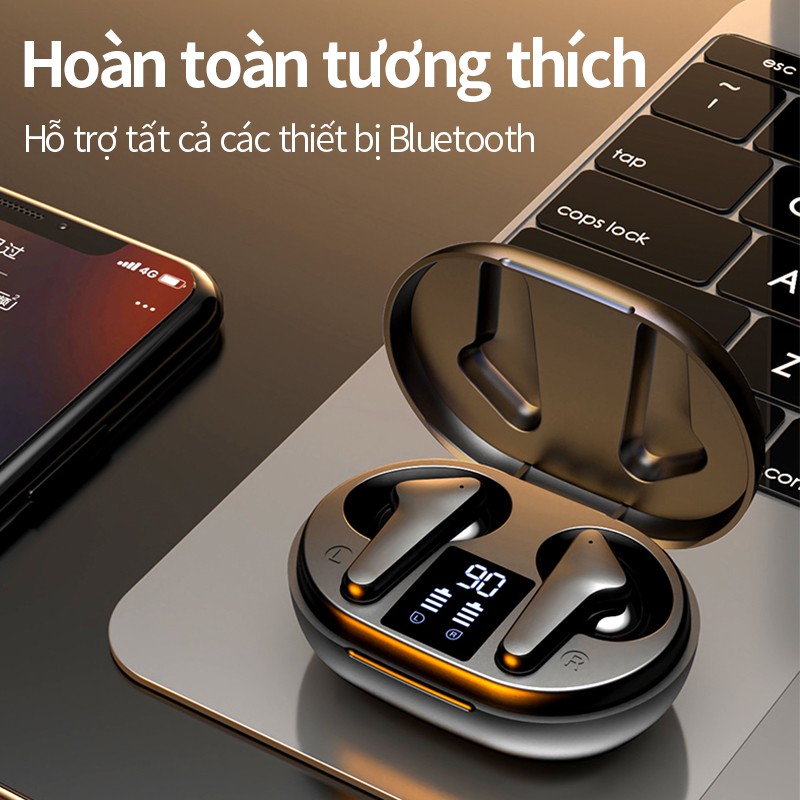 Tai nghe bluetooth S6 Chất lượng âm thanh HIFI CVC8.0 giảm tiếng ồn TWS không dây IPX7 chống thấm nước thích hợp làm chơi game