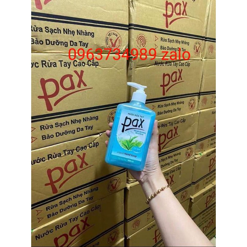 Nước rửa tay pax 600ml cao cấp mẫu mới( dâu, trà xanh, dưa hấu)