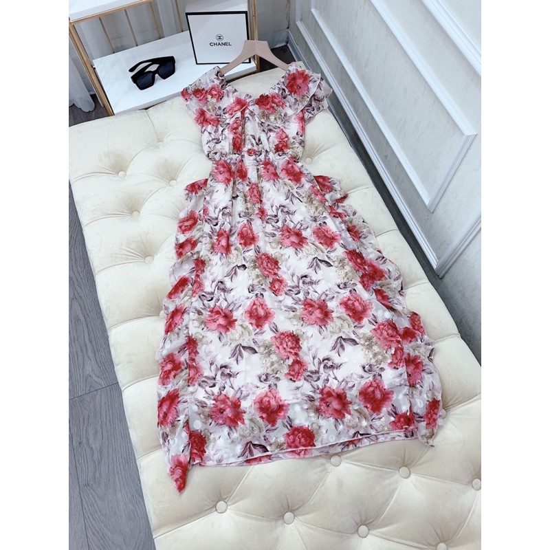 Đầm maxi hoa, váy hoa bèo trễ vai sang chảnh (Có ảnh và video thật,hàng sẵn đẹp ) | BigBuy360 - bigbuy360.vn