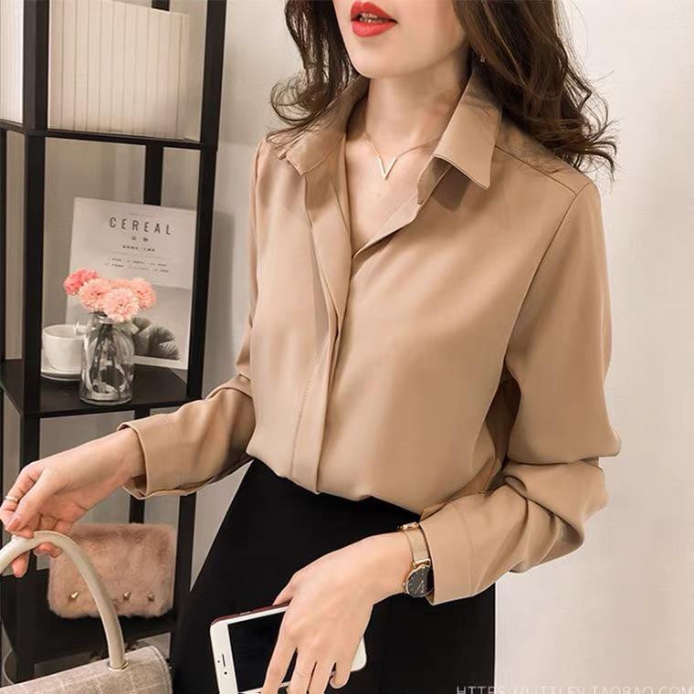 Áo Sơ Mi Nữ Công Sở Nhiều Màu Chất Liệu Lụa Mềm Mịn Cao Cấp | BigBuy360 - bigbuy360.vn