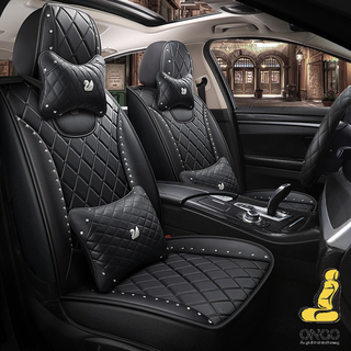  Áo Ghế Ô tô Thời Trang Da Pu Đính Viền Đá Sang Trọng Phù Hợp Với 99% Tất Cả Các Dòng Xe Phổ Thông - Kèm Ảnh Thật 