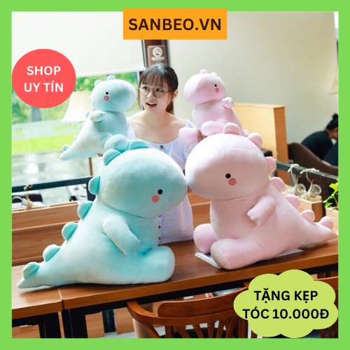 Gấu Bông Khủng Long Má hồng giá rẻ nhất, Nhồi Bông Béo Mập 45cm Mềm Mịn Cute - Bông Gòn 100% Cao Cấp An Toàn Cho Bé