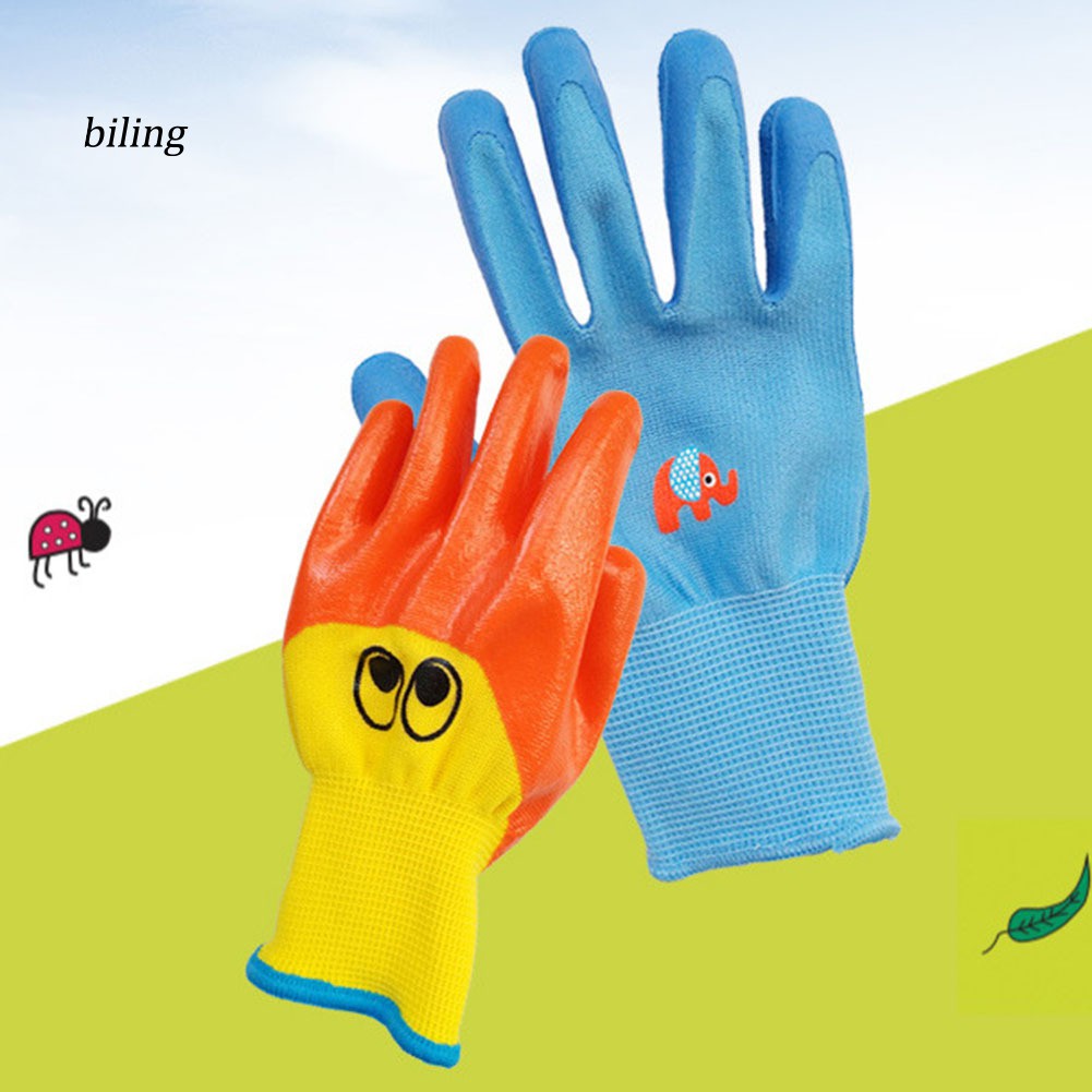 ✿yyyp✿-Kids Children Protective Gloves Garden Anti Bite Cut Collect Seashells Protector