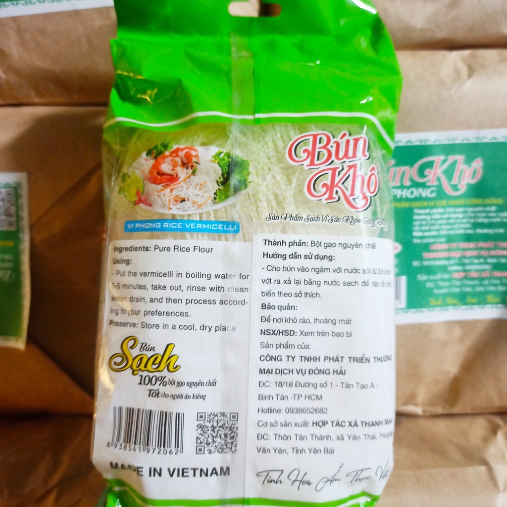 Bún gạo , phở khô Vi Phong 250/500g chuyên cung cấp sỉ và các đơn vị từ thiện