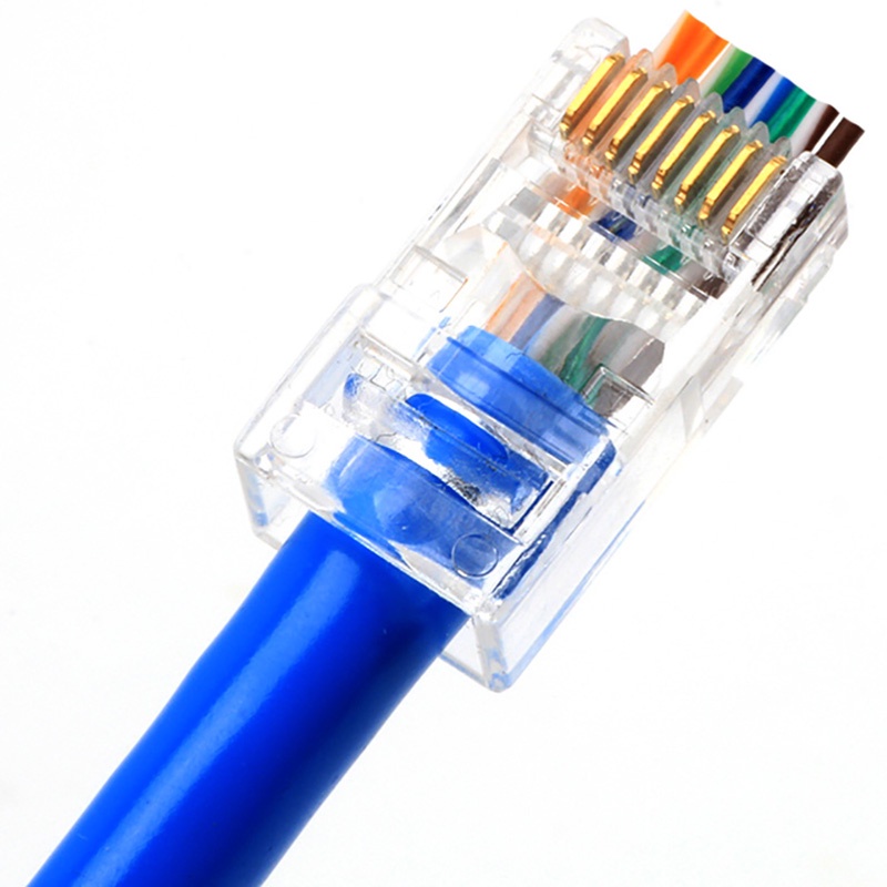 Set 100 Đầu Nối Dây Mạng RJ45 6U RJ-45 Cat5 Cat5E