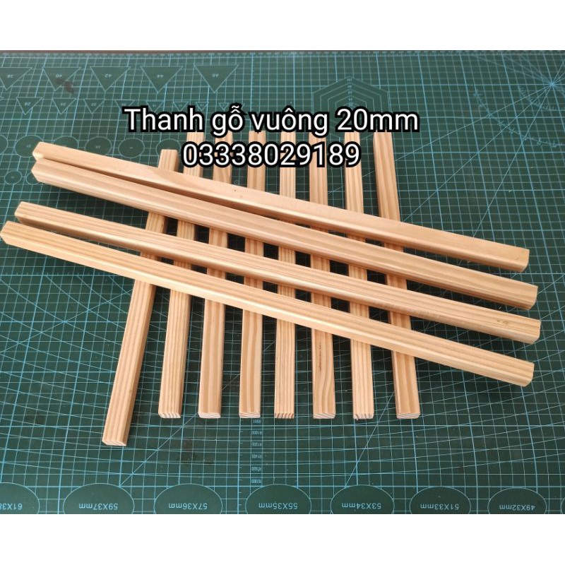 Thanh gỗ vuông 2x2cm ( cắt sẵn 32, 50 và 80cm.)