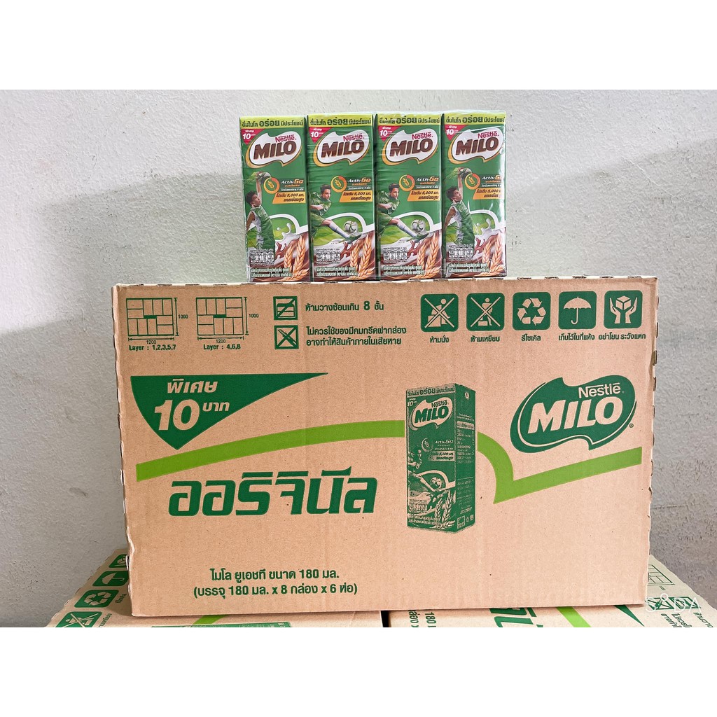 (Date: T10.2024) Sữa Milo Thái Lan siêu thơm ngon thùng 48h x 180ml