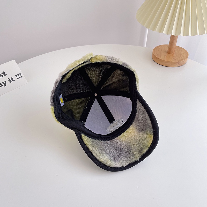 Mũ Lưỡi Trai Vải Lông Nhuộm Màu In Chữ Phong Cách Hàn Quốc Thời Trang Mùa Đông Cho Bé