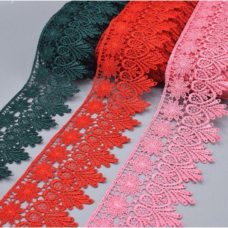 Cuộn Dây Ren Thêu Trang Trí Thủ Công Rộng 9cm Dài 1 Yard (0.9M)