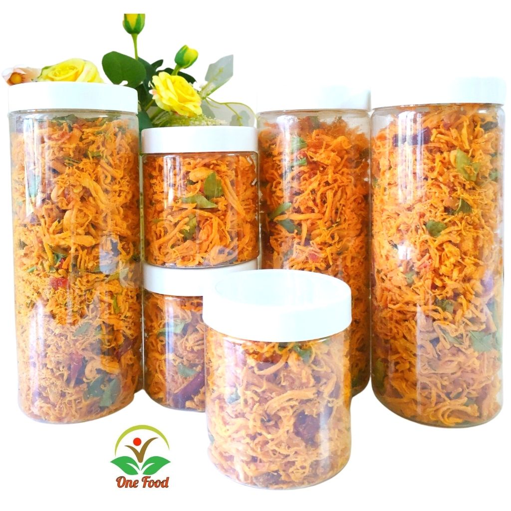 Khô Gà Lá Chanh Xé Cay Loại 1 Cực Ngon - KHÔ GÀ NGON - Đồ Ăn Vặt - 100% Từ Thịt Gà Dai ngon - OneFood68