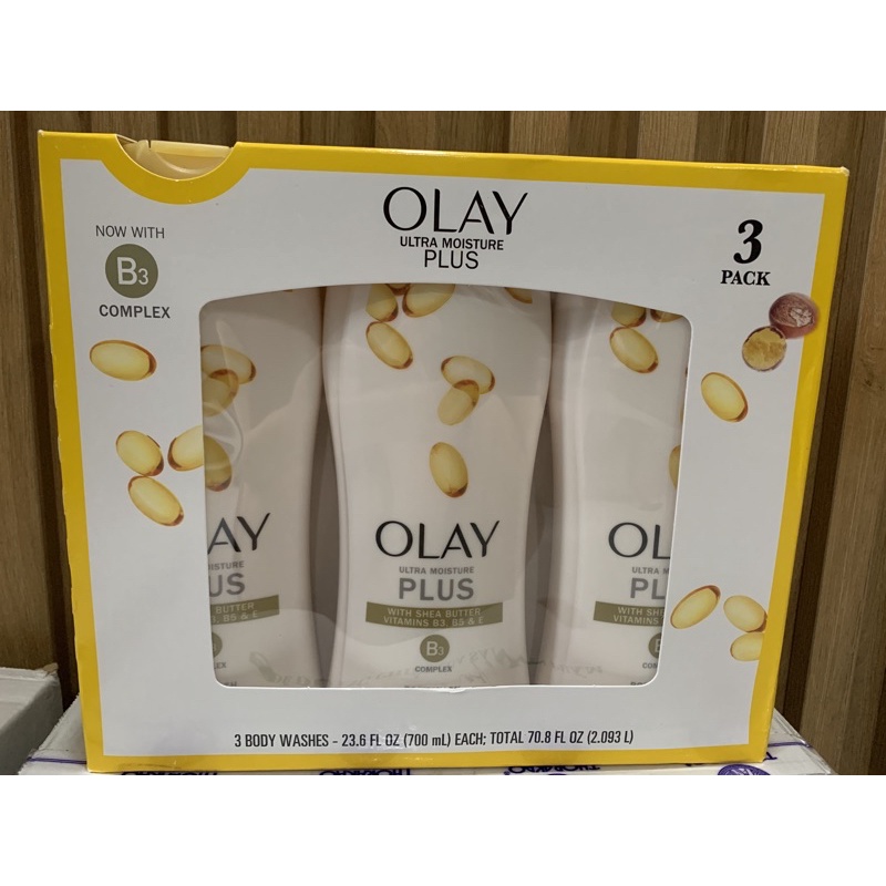 [Set 3 chai] Sữa Tắm Dưỡng Thể Olay Ultra Moisture PLUS+Body Wash- 3 x 700ml.