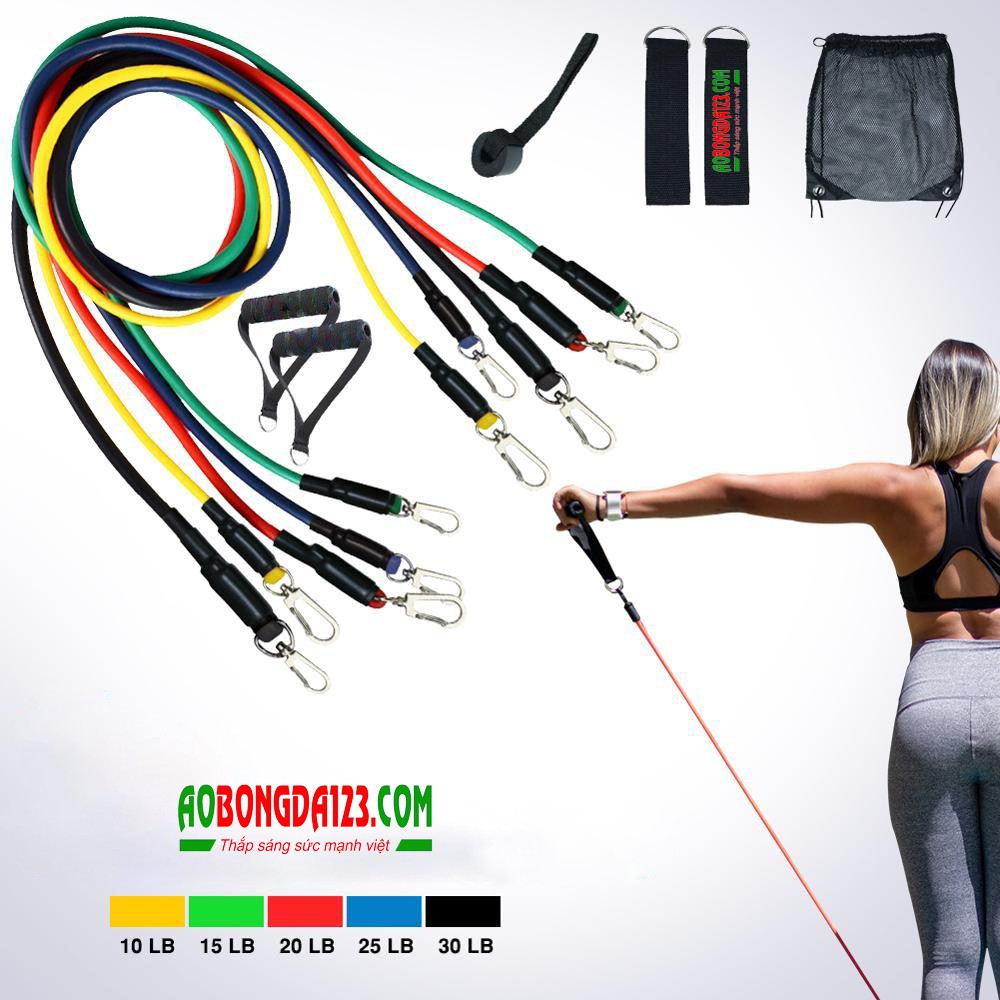 Dây Ngũ Sắc Tập Gym Đàn Hồi Full Body Mới Nhất 2020 - Lỗi 1 Đổi 1 Trong Vòng 3 Ngày