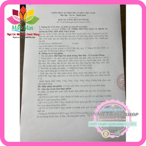 [COMBO 2 HỘP  ] Ngũ Cốc Lợi Sữa - Bột Ngũ Cốc Lợi Sữa Dinh Dưỡng Min Min Từ 30 Loại Hạt (500GAM)