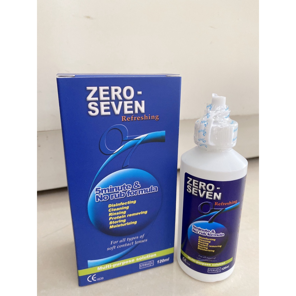 Nước ngâm lens Zero Seven Hàn Quốc dung dịch rửa kính áp tròng - Hera Lens