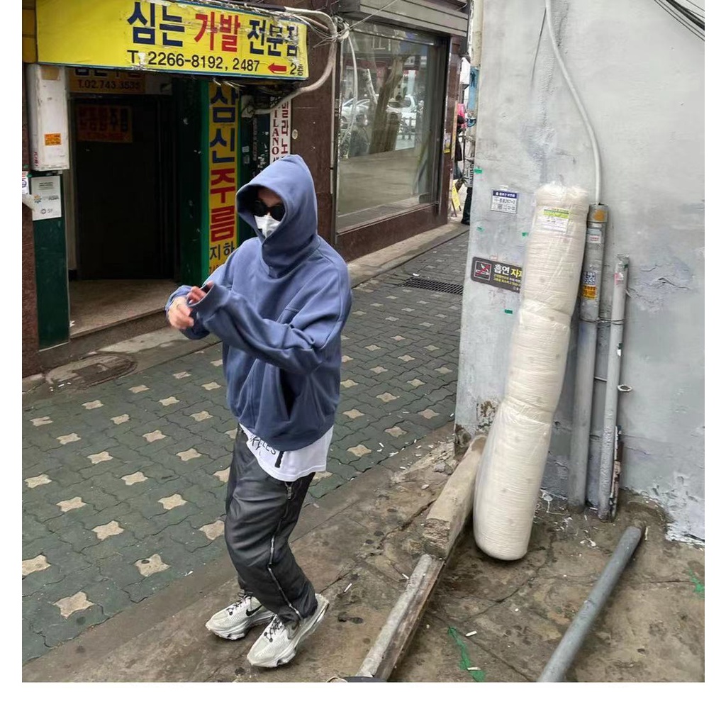 Bán Chạy!F &amp; X Áo Khoác Hoodie oversize Màu Trơn Phong Cách Đường Phố Thời Trang Xuân Thu Cho Nam