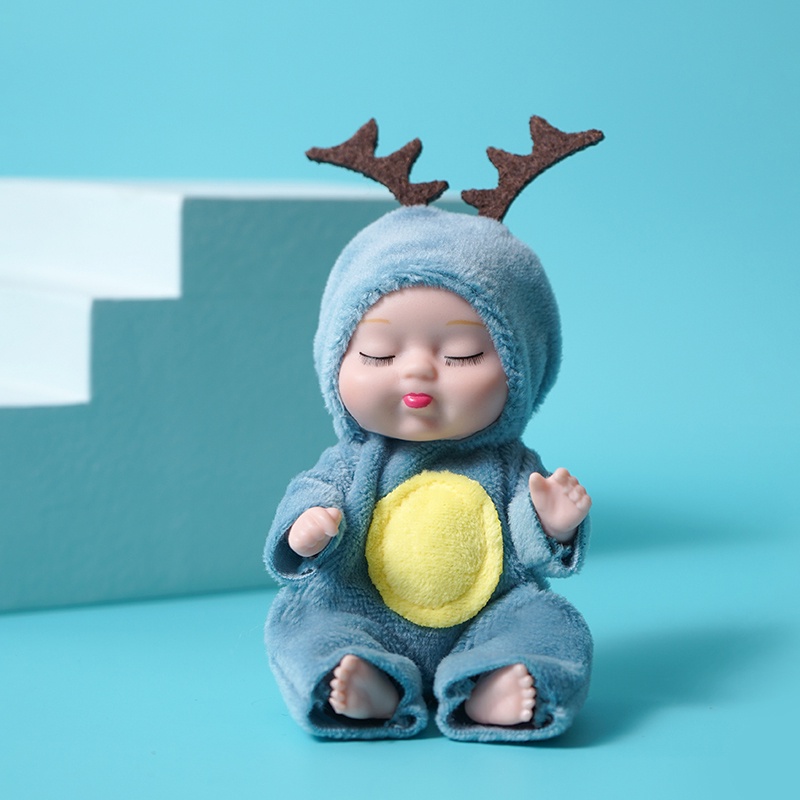 Búp Bê Bé Gái Đang Ngủ Kích Thước 13cm Kèm Hộp Quà Tặng