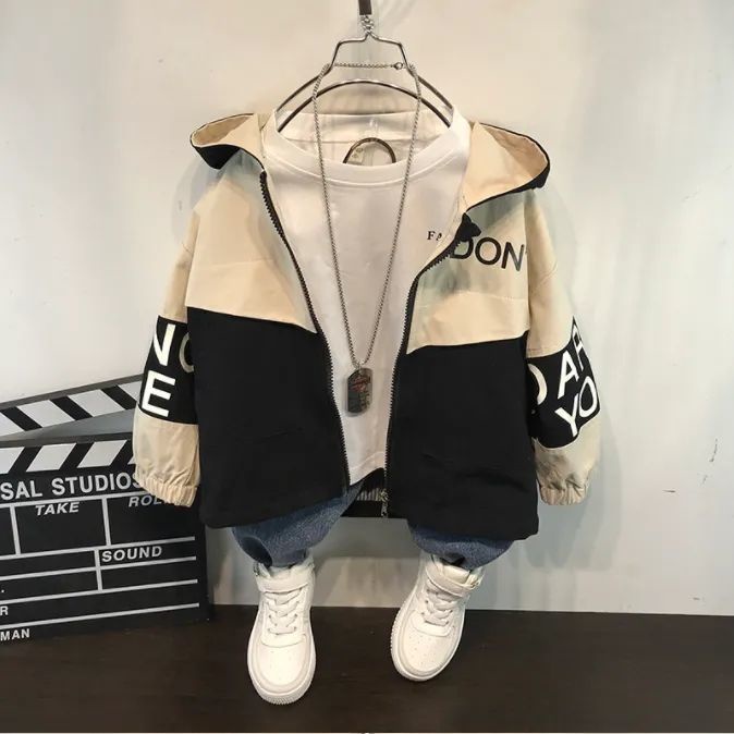 Áo Khoác Thời Trang Xuân Thu Phong Cách Nước Ngoài 2021 Mới Cho Bé Trai