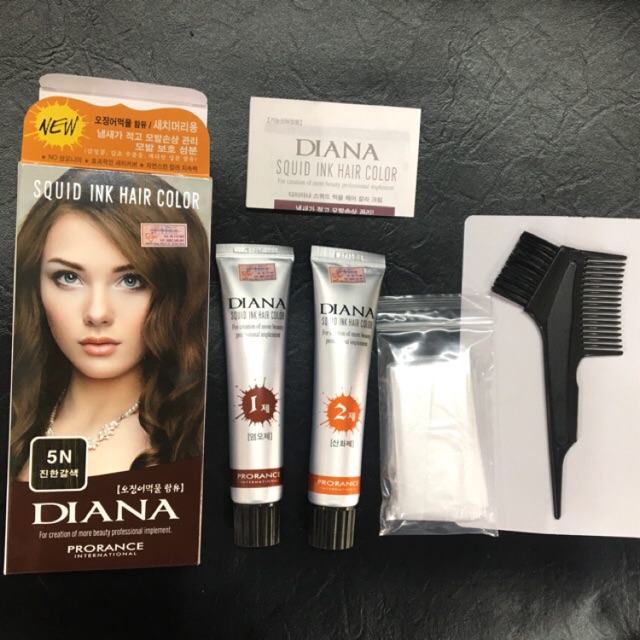 Thuốc nhuộm tóc phủ bạc – PRORANCE DIANA SQUID INK HAIR COLOR – 60G*2 /BAO GỒM 4 LOẠI :