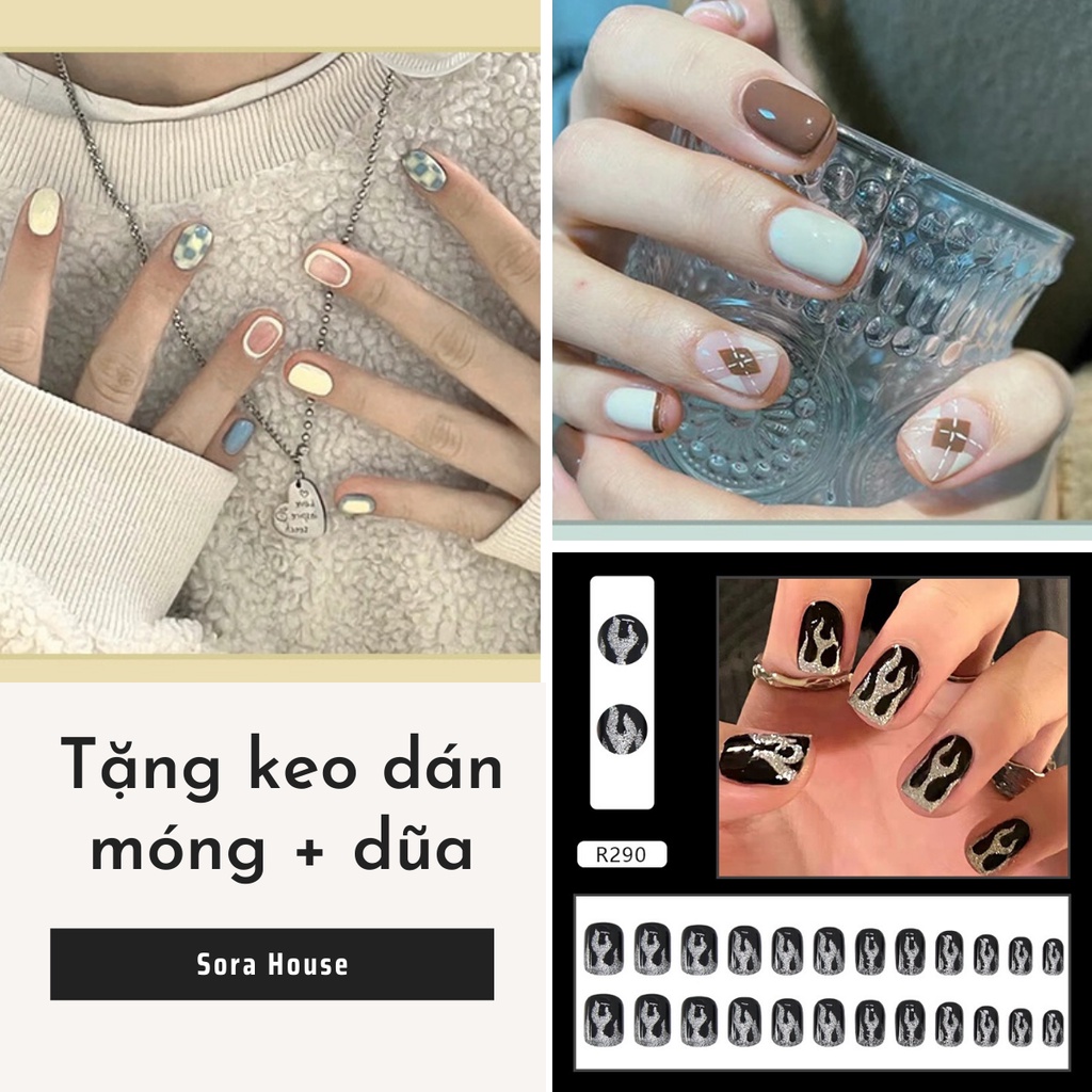 Móng Tay Giả ❤️SHIP 2H ❤️ Kèm Keo Dán Móng | R001-R049, R200 - R325, CHS, JP