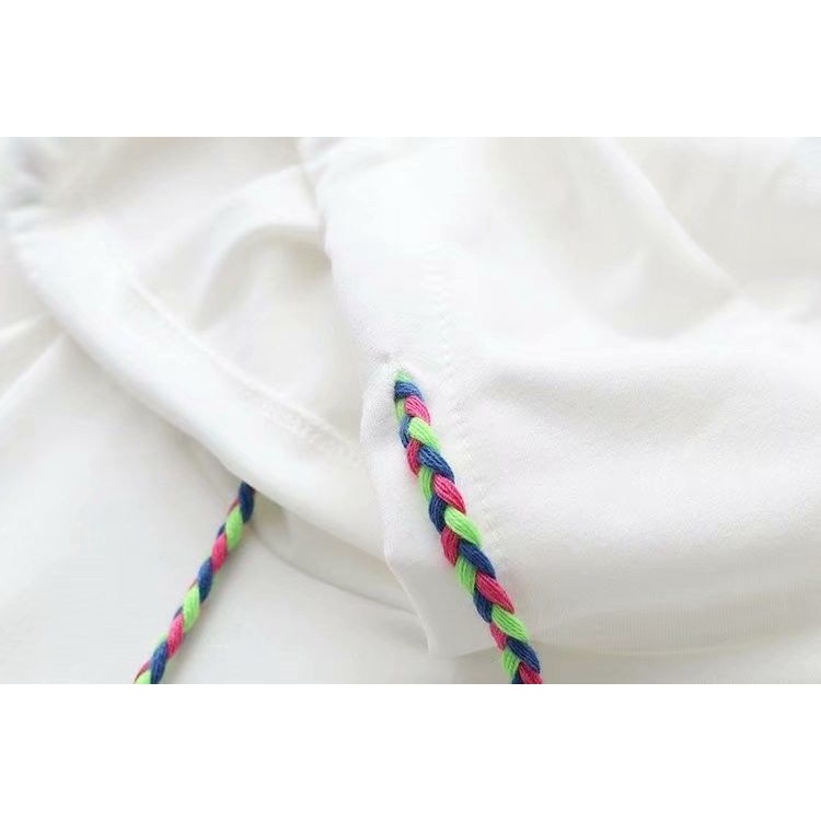 Áo Hoodie Ngắn Tay Thêu Hình Cáo Phong Cách Harajuku Nhật Bản Cá Tính