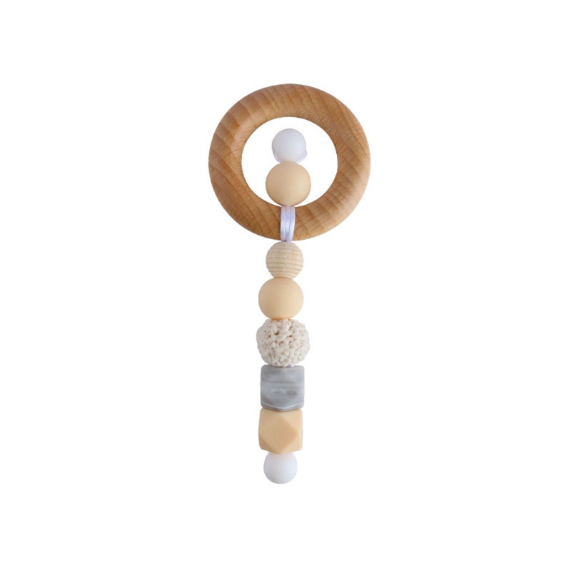 Đồ Chơi Gặm Nướu Hình Tròn Bằng Silicone Không BPA Dành Cho Bé Sơ Sinh