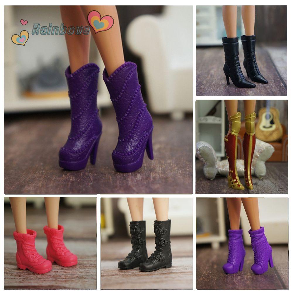RAINBOW 30cm Doll Doll Shoes Foot Length 2cm Accessories Hero Dolls Boot Multistyles Fashion Female Plastic Long Knees Boots