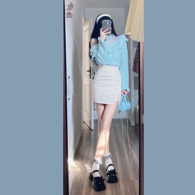 Áo Len Cao Cấp Phối Bèo Nhún Thiết Kế Mới Thời Trang Dành Cho Mùa Xuân