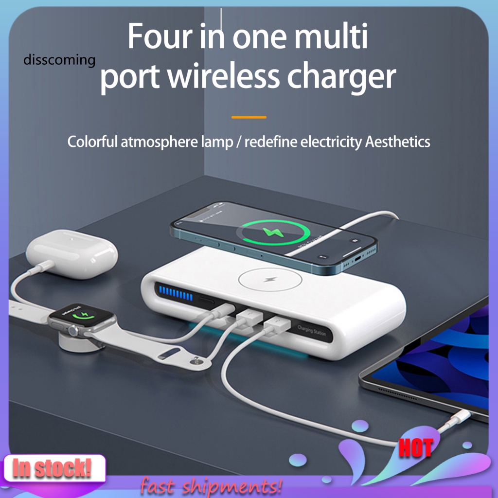 Đế Sạc Không Dây 30W N67 Ba Cổng USB Cho Điện Thoại Thông Minh