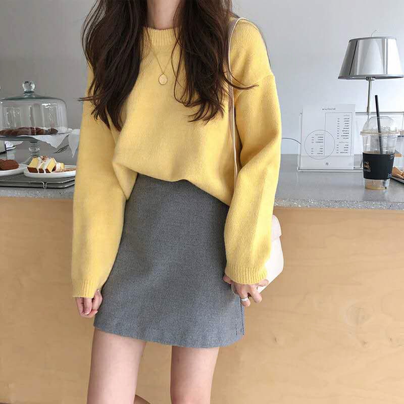 Áo Sweater Tay Dài Cổ Tròn Thiết Kế Trẻ Trung Năng Động