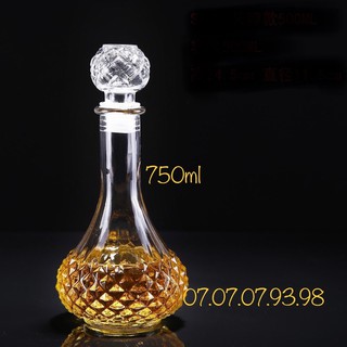 Chai thuỷ tinh đựng rượu mẫu 800ml chai thuỷ tinh đa năng