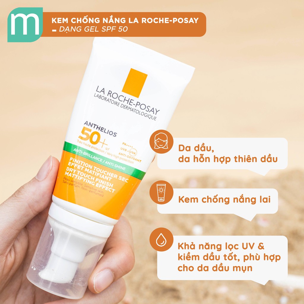 MẪU MỚI - Kem chống nắng LA ROCHE POSAY ANTHELIOS XL ANTI SHINE GEL CREAM SPF 50+ 50ml