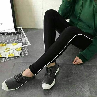 Quần legging thể thao phối sọc trắng siêu xinh