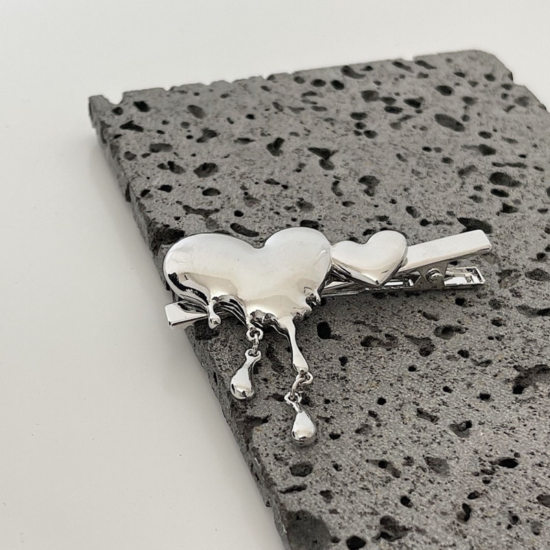 Kẹp Tóc Hình Trái Tim Phối Tua Rua Thời Trang Cho Nữ