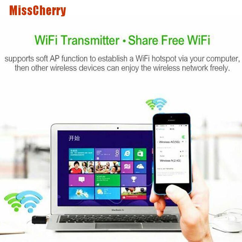 Bộ Chuyến Đổi Usb Kết Nối Mạng Wifi 150mbps 802.11 Băng Tần Kép 2.4g / 5g | BigBuy360 - bigbuy360.vn