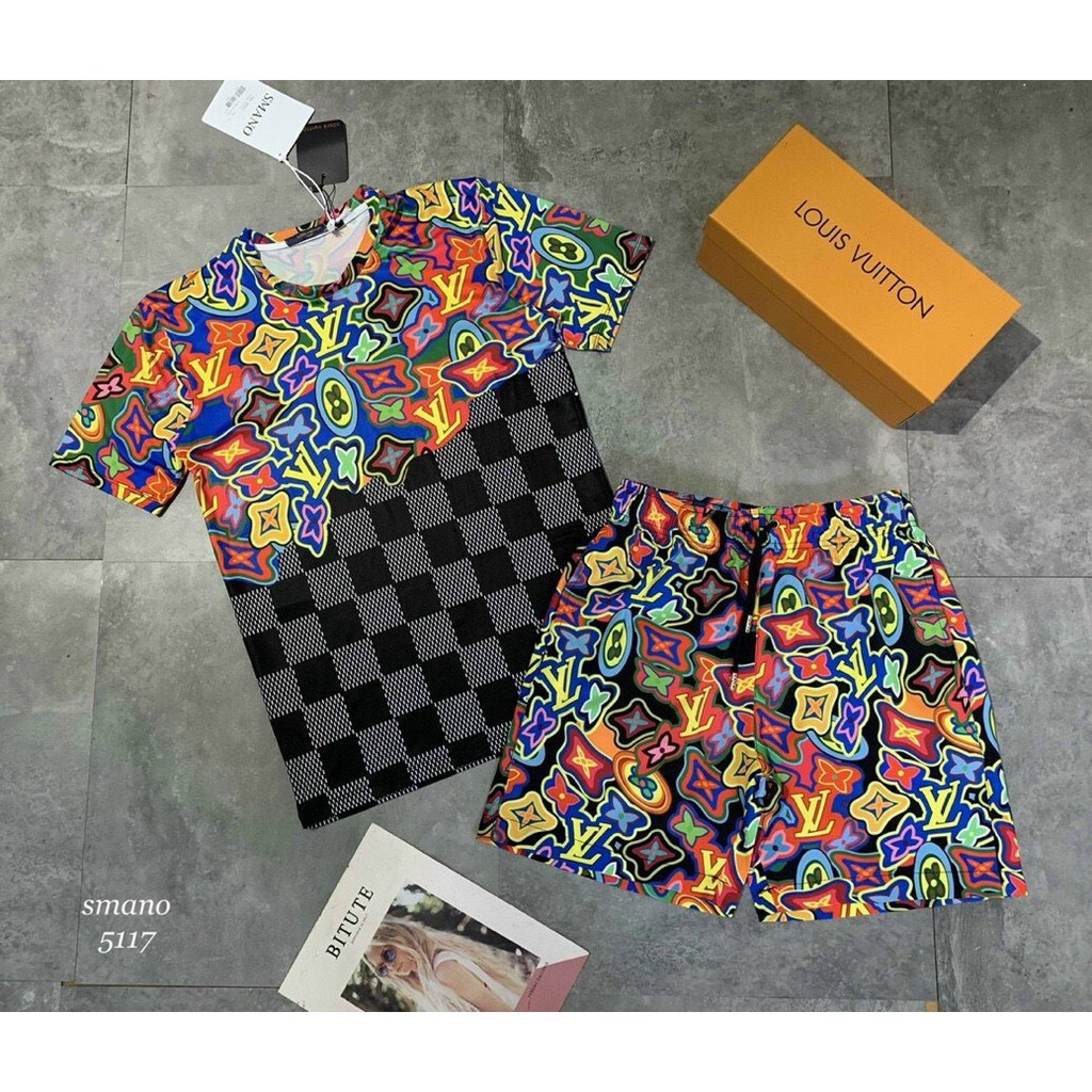 💯[Hàng đẹp] Bộ Hề Nam - Bộ Quần Áo Thể Thao Nam LV In 3D Cực HOT - BN303 | BigBuy360 - bigbuy360.vn