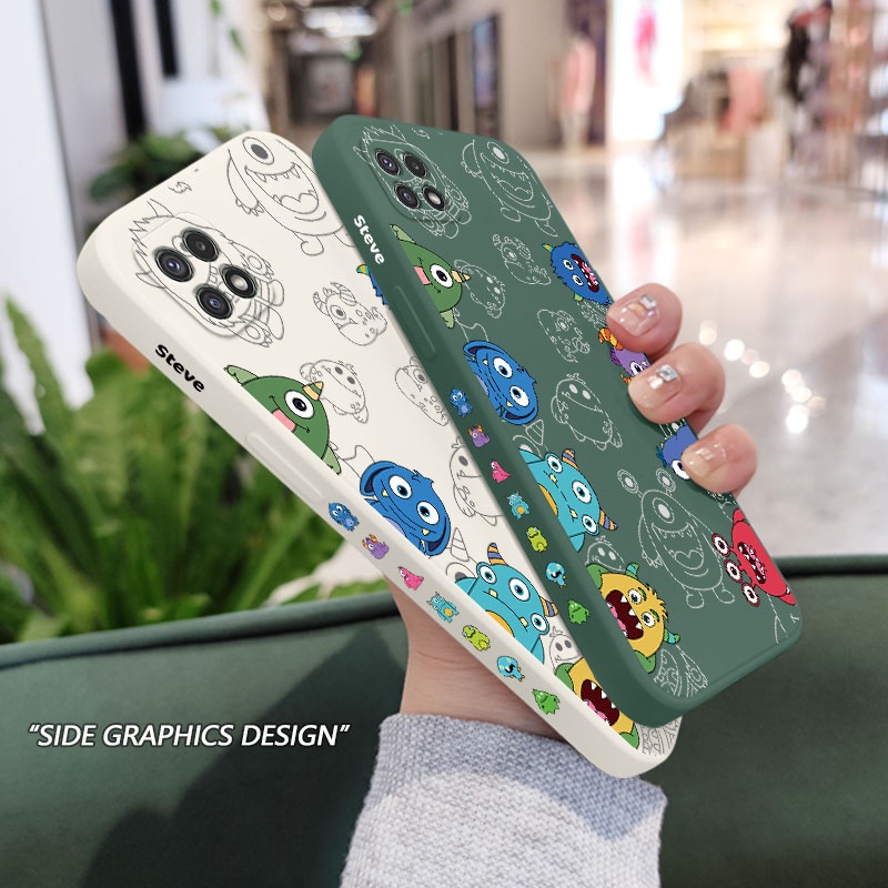 Ốp Điện Thoại Mềm Họa Tiết Quái Vật Lắp Ráp Sáng Tạo Cho Samsung Galaxy A22 A12 4G 5G A02 A02S