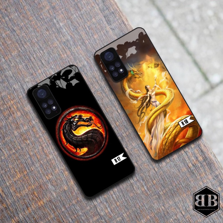 Ốp lưng kính cường lực Xiaomi Redmi Note 11 4G / Redmi Note 11S các mẫu rồng cho nam
