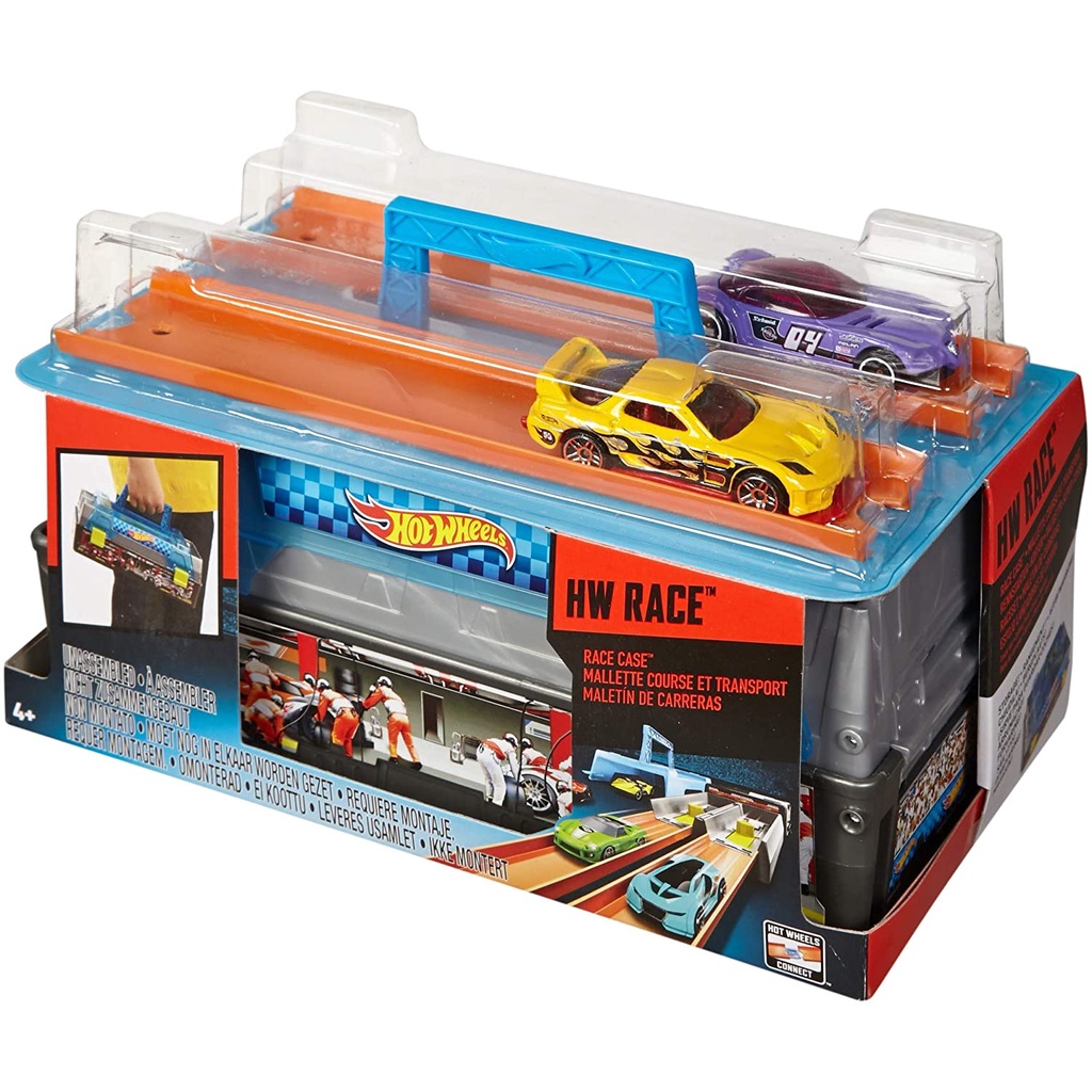 Hotwheels - Bộ hộp chứa và phóng tốc độ siêu xe Hot Wheels CFC81, tặng kèm 1 hotwheel
