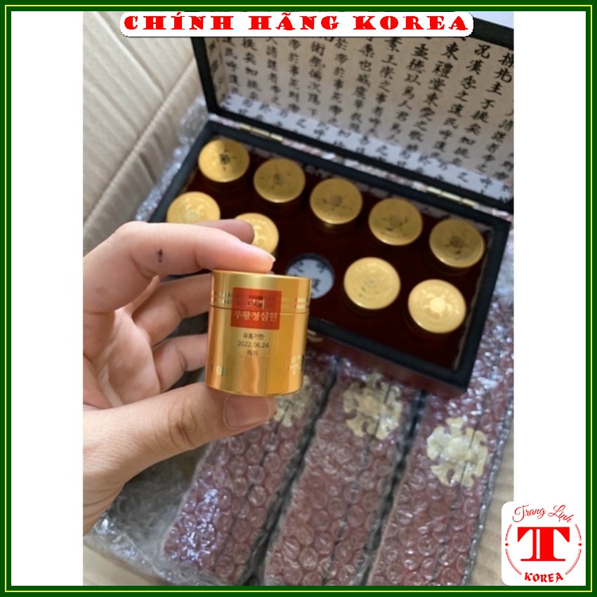 Ngưu hoàng thanh tâm thượng hạng, hộp gỗ 10 viên - An cung ngưu hoàng phòng và hỗ trợ phục hồi sau tai biến - tranglinh