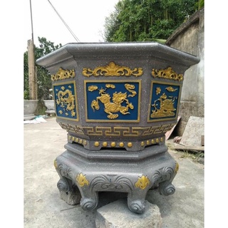 combo chậu + chân bát giác rộng 60 cao 40 cm