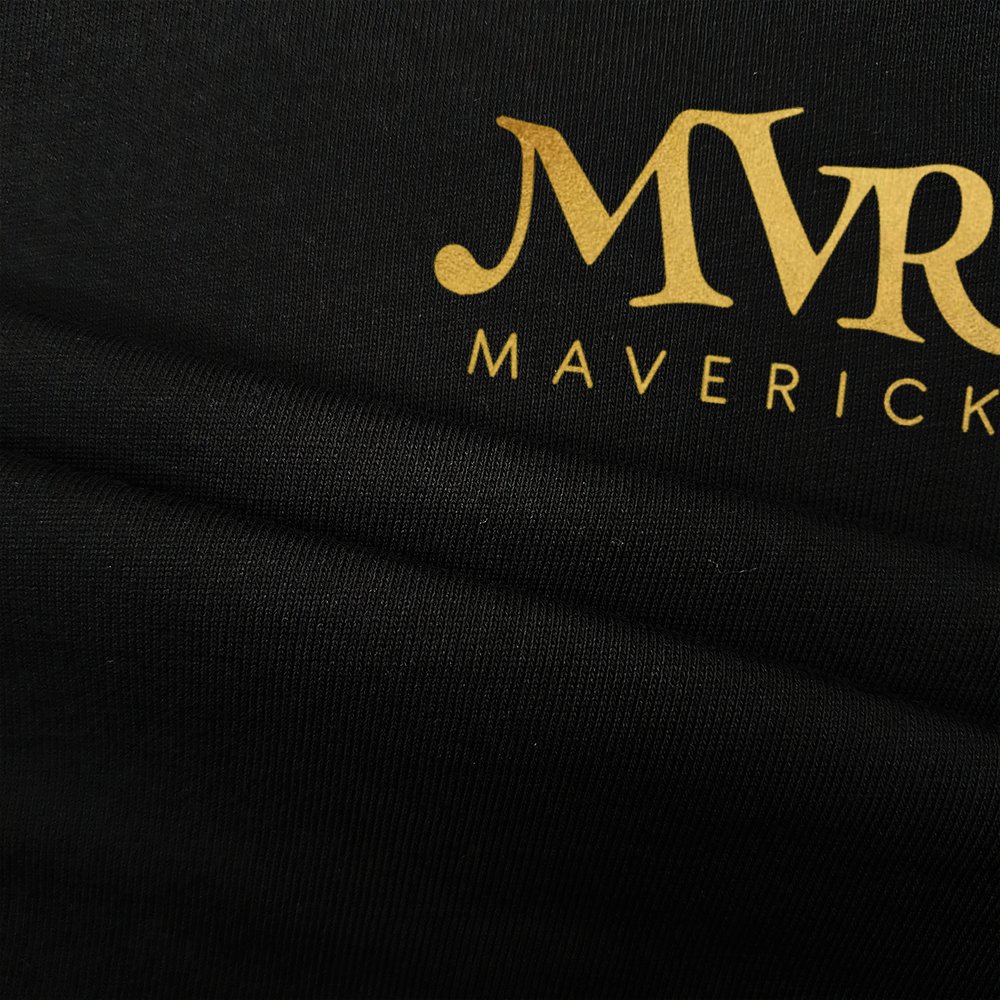Áo Thun Phông Cotton 100% Nam Nữ Logo MVR Maverick Nhũ Vàng Localbrand - Áo Thun cổ tròn tay lỡ form châu Âu KK731
