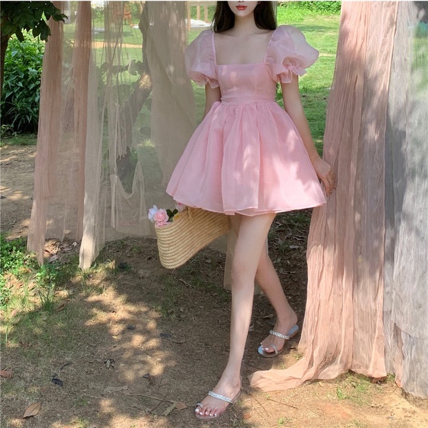 ĐẦM VOAN XỐP TÙNG NHÚN TAY BỒNG CÔNG CHÚA XINH LUNG LINH PU HHP FASHION