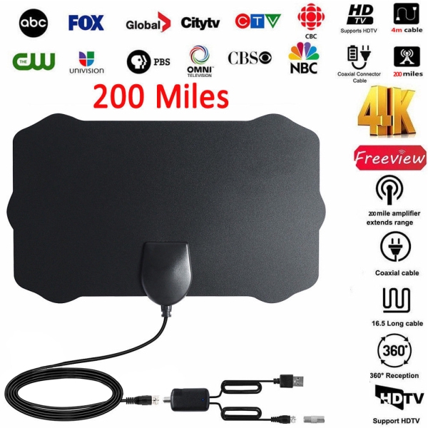 Anten kỹ thuật số khả năng bắt sóng đến 60 dặm dành cho các TV HD kỹ thuật số