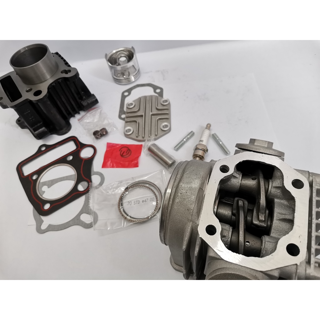 Full bộ đầu bò+lòng hơi cub 50 trái 47 hơi 70cc dài 63 gắn được nhiều dòng xe 50cc