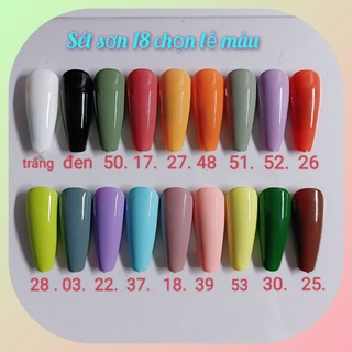 Sơn gel sét 18 màu chọn lẻ sơn gel hiệu angels chai xanh dung tích 15ml nail