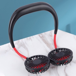 Quạt mini đeo cổ tiện lợi pin trâu - quạt tích điện có cổng sạc usb, 3 tốc độ gió