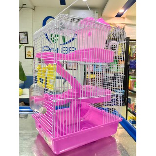 Lồng chuột hamster 3 tầng -biệt thự lâu đài hamster