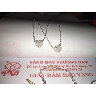 DÂY CHUYỀN TIM BẠC ĐEO ĐƯỢC 2 MẶT